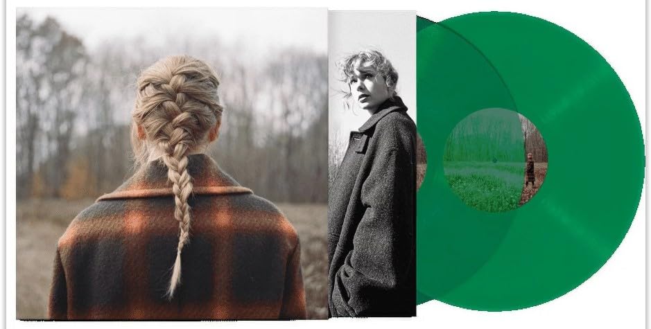 Taylor Swift 2 Album Pack - Folklore (Beige) and Evermore (Green) - 4 LP Vinyl Record Set