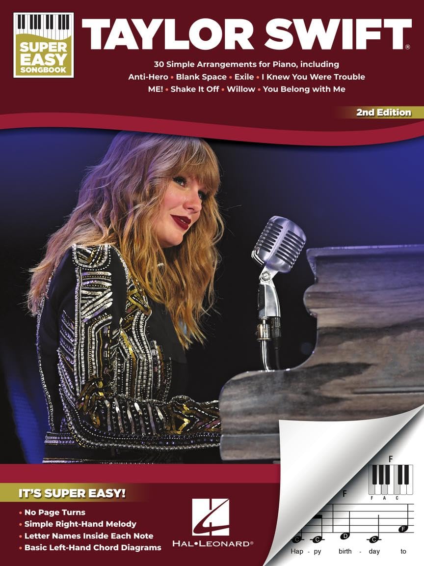 Taylor Swift - Super Easy Songbook - 2nd Edition: 30 Simple Arrangements for Piano with Lyrics