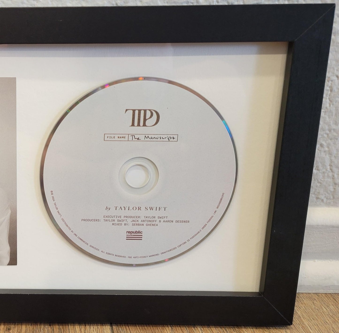 Swift Signed CD w/PSA COA Framed Poet