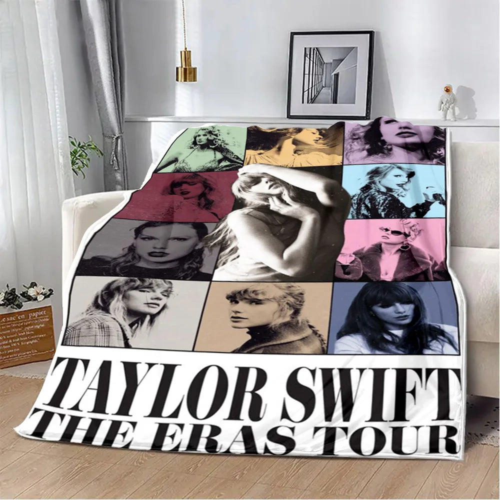 Cartoon Printed Blanket T-Taylors Picnic Blankets Warm Blanket Soft and Comfortable Blanket Home S-Swifts Travel Birthday Gift