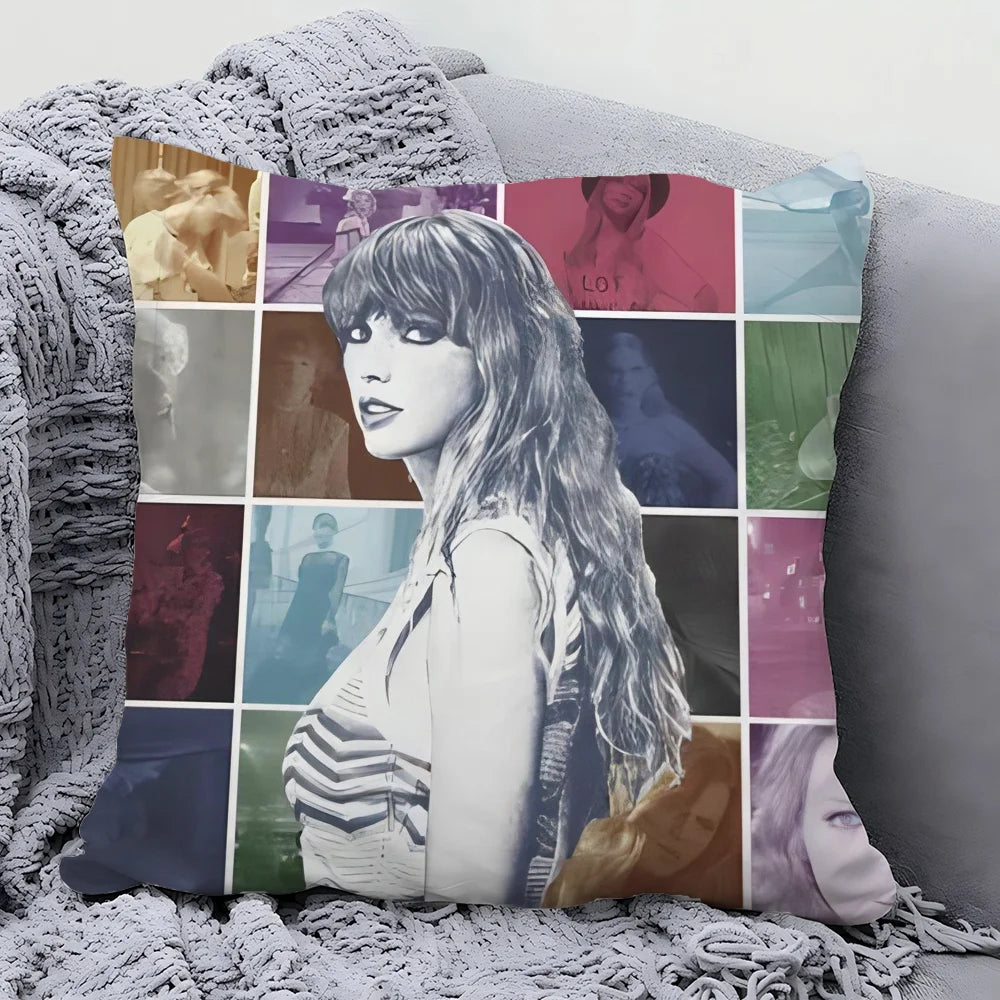 1pc T-Taylor Swifts Pillow Case Home Sofa Throw Pillow Car Cushion Throw Pillow Cover