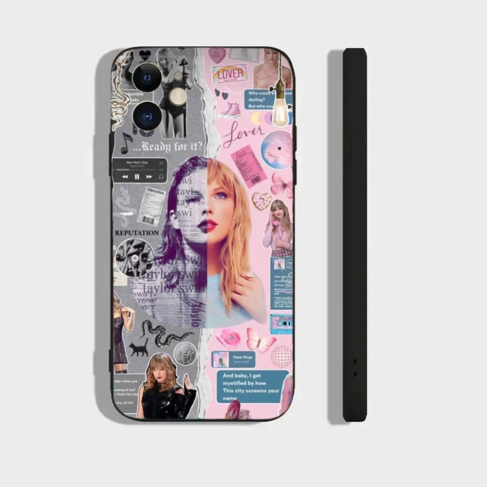 T-Taylor Singer S-Swift Phone Case For Iphone 16 15 11 13 14 Pro Max 7 8 Plus X Xr Xs Max 12mini Cover Case