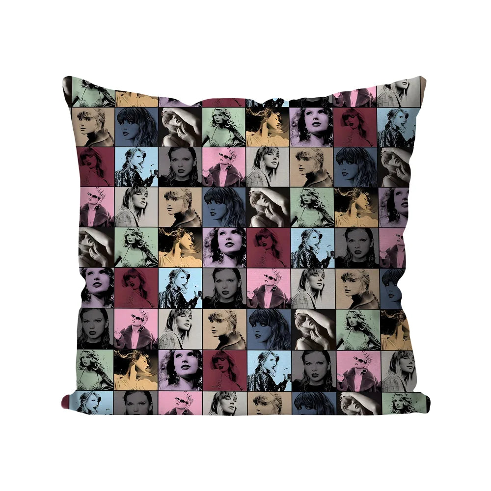 1pc T-Taylor Swifts Pillow Case Home Sofa Throw Pillow Car Cushion Throw Pillow Cover