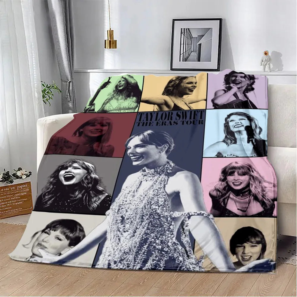 Cartoon Printed Blanket T-Taylors Picnic Blankets Warm Blanket Soft and Comfortable Blanket Home S-Swifts Travel Birthday Gift