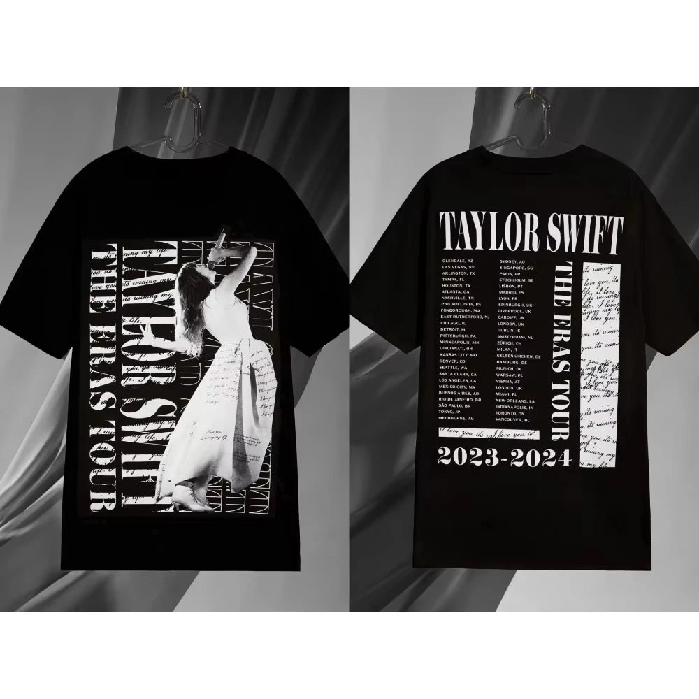 The Eras Tour 1989 Taylor's Version Live Photo T-Shirt Designer Short Sleeves Luxury Men Women Cotton Tshirt Tops Clothing