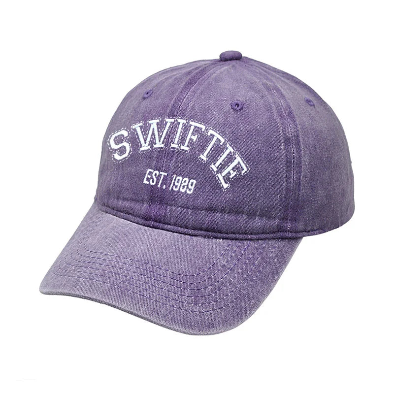 New Taylors The Swifts Baseball Caps 1989 Embroidery Hats Retro Cotton Duck Tongue Hat Outdoors Unisex for Fans Birthday Gifts