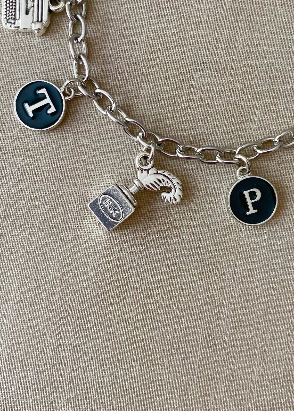 TTPD Bracelet Taylor Swift TTPD The Tortured Poets Department Album Inspired Antique Silvery Charm Bracelet Eras Swiftie Gift