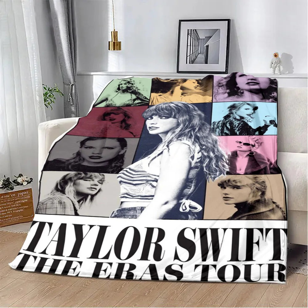 Cartoon Printed Blanket T-Taylors Picnic Blankets Warm Blanket Soft and Comfortable Blanket Home S-Swifts Travel Birthday Gift