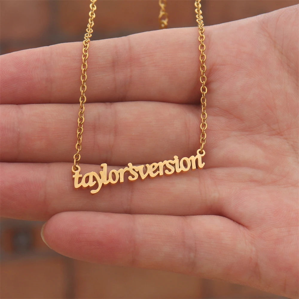 New 1989 TS version Necklace Reputation Singer Signature Fearless Speak Now Necklaces for Music Lover TS Inspired Fan Gift