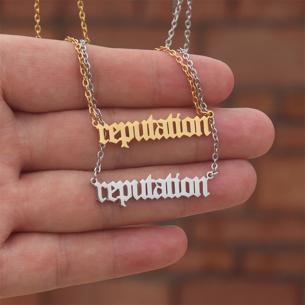 New 1989 TS version Necklace Reputation Singer Signature Fearless Speak Now Necklaces for Music Lover TS Inspired Fan Gift