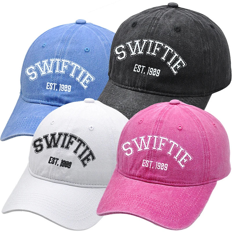 New Taylors The Swifts Baseball Caps 1989 Embroidery Hats Retro Cotton Duck Tongue Hat Outdoors Unisex for Fans Birthday Gifts