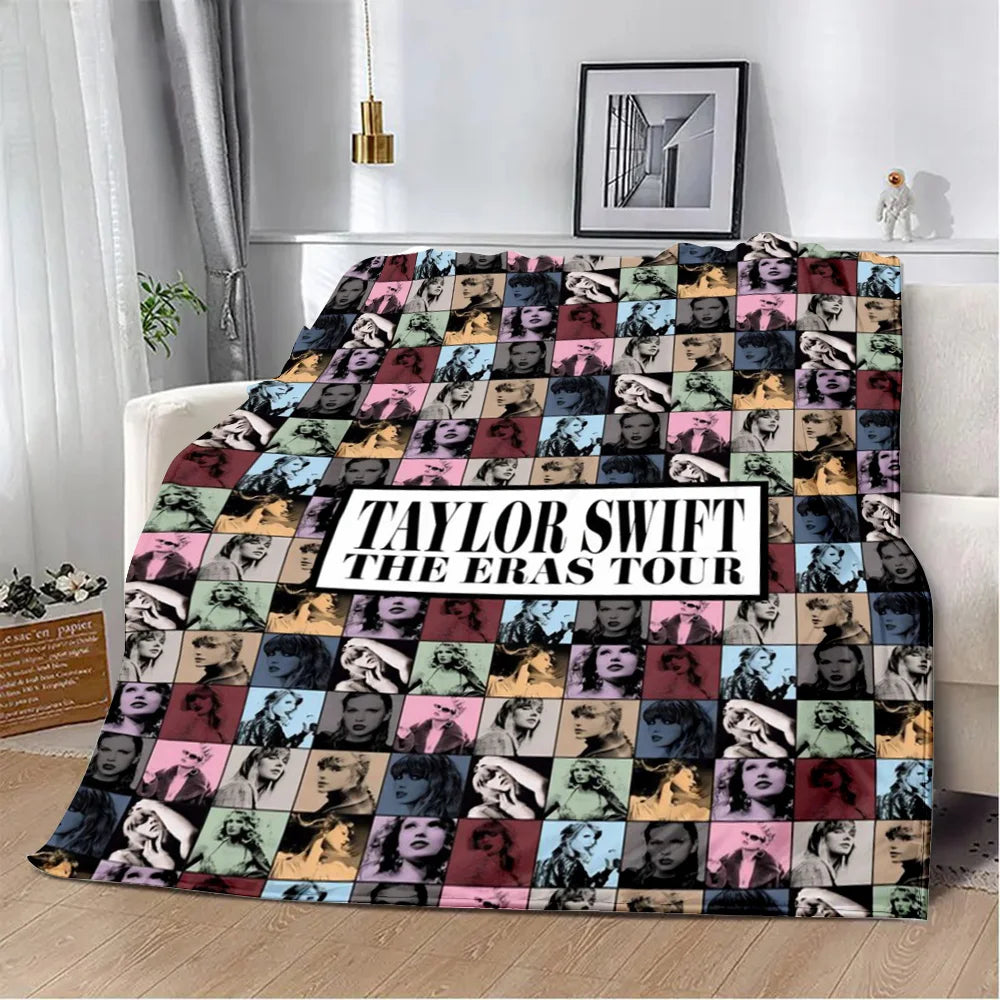 Cartoon Printed Blanket T-Taylors Picnic Blankets Warm Blanket Soft and Comfortable Blanket Home S-Swifts Travel Birthday Gift