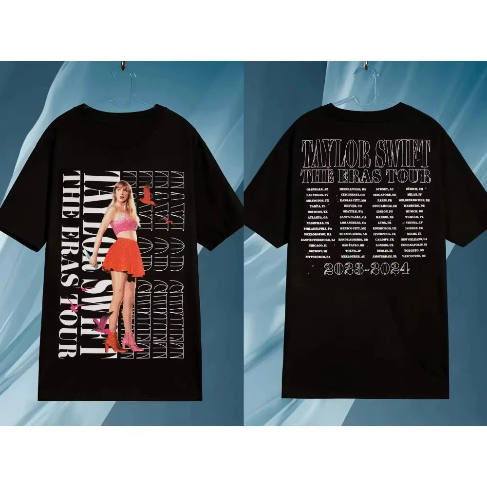 The Eras Tour 1989 Taylor's Version Live Photo T-Shirt Designer Short Sleeves Luxury Men Women Cotton Tshirt Tops Clothing