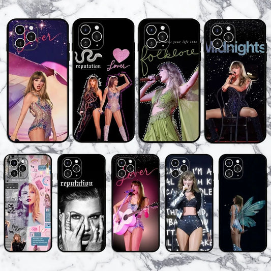 T-Taylor Singer S-Swift Phone Case For Iphone 16 15 11 13 14 Pro Max 7 8 Plus X Xr Xs Max 12mini Cover Case