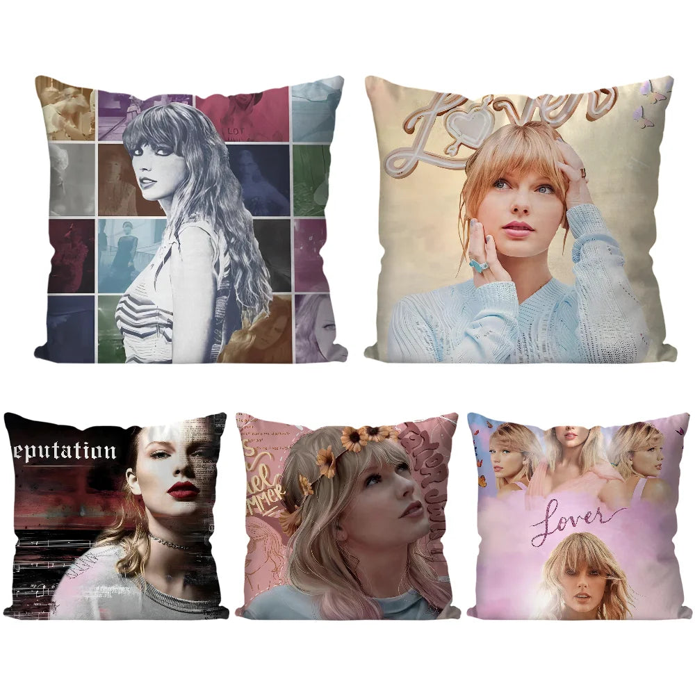 1pc T-Taylor Swifts Pillow Case Home Sofa Throw Pillow Car Cushion Throw Pillow Cover