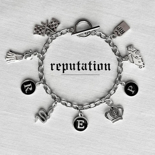 Reputation Bracelet Taylor Swift Reputation Album Inspired Antique Rep Charm Bracelet Eras Taylor Swiftie Gift Eras Merch Rep TV