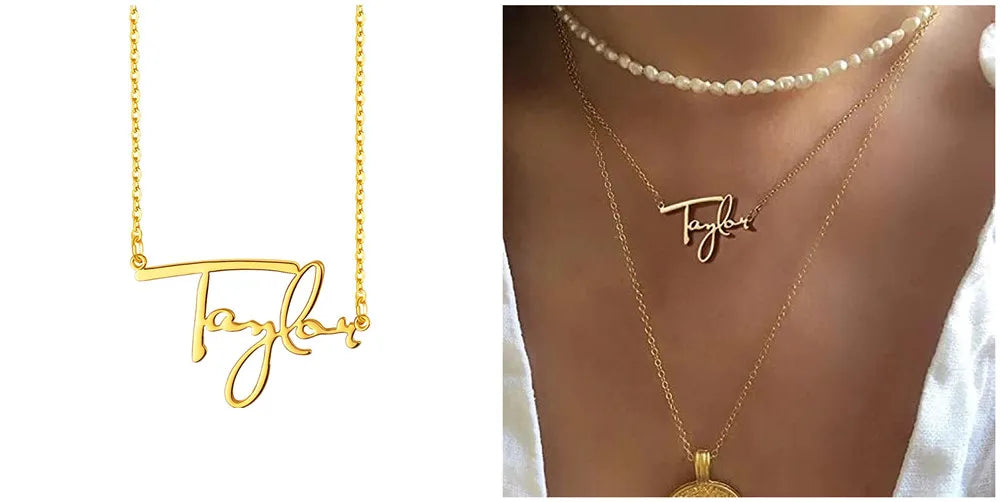 New 1989 TS version Necklace Reputation Singer Signature Fearless Speak Now Necklaces for Music Lover TS Inspired Fan Gift