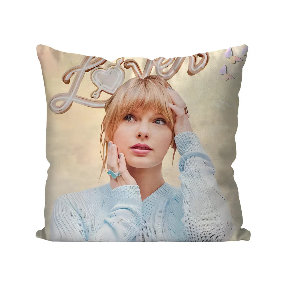 1pc T-Taylor Swifts Pillow Case Home Sofa Throw Pillow Car Cushion Throw Pillow Cover