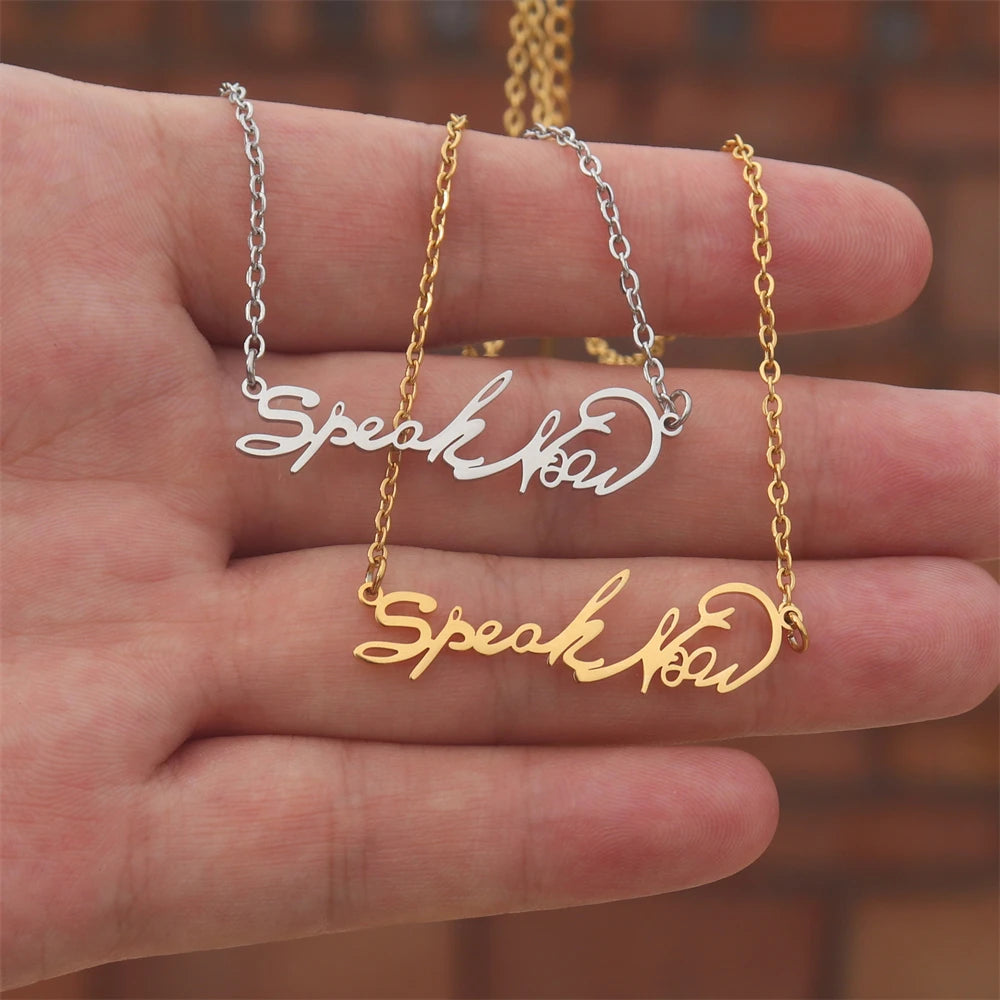 New 1989 TS version Necklace Reputation Singer Signature Fearless Speak Now Necklaces for Music Lover TS Inspired Fan Gift