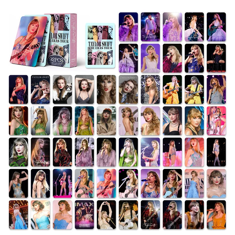 92 Pcs/Set Taylor Photo Card European American Star Album Small Card Double-sided LOMO Card Fan Collection Card Book