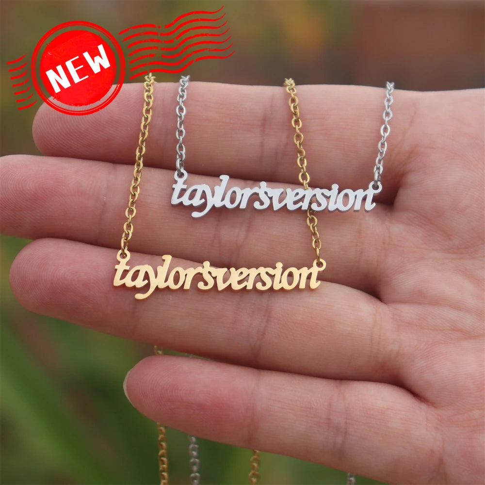 New 1989 TS version Necklace Reputation Singer Signature Fearless Speak Now Necklaces for Music Lover TS Inspired Fan Gift