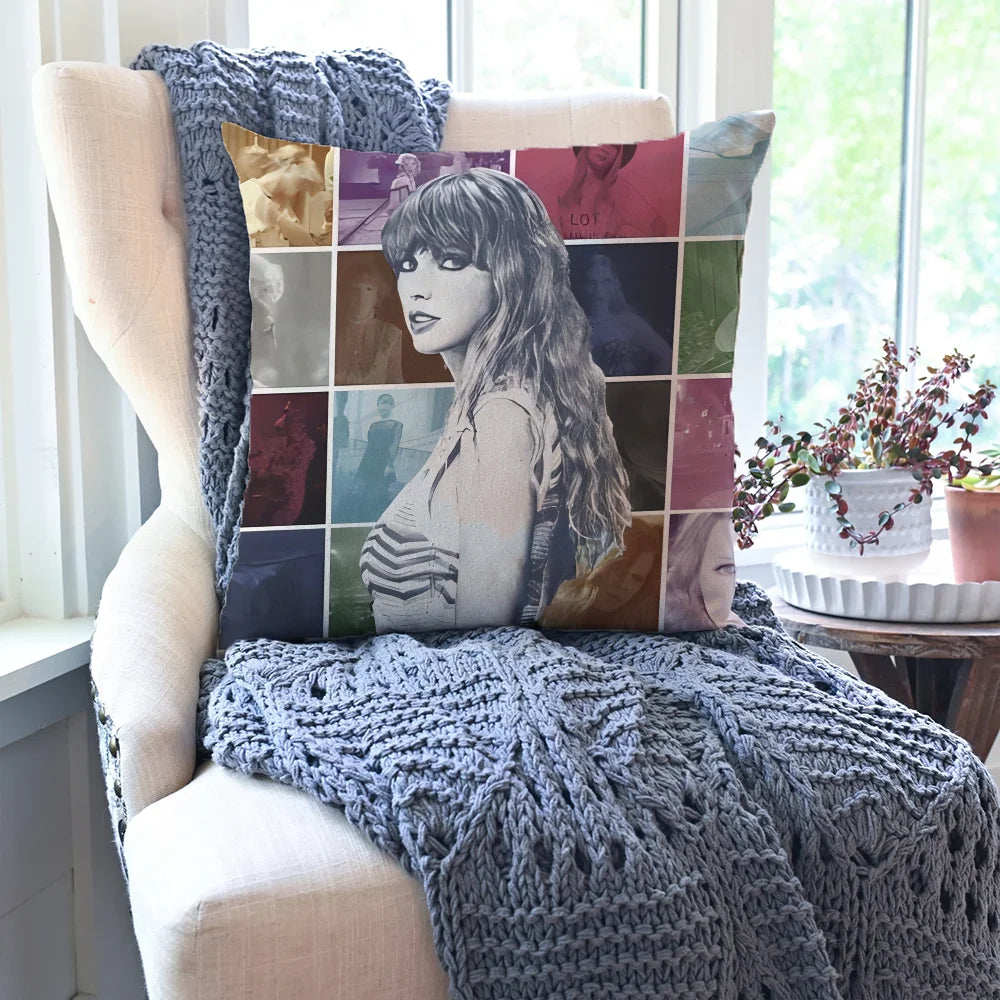 1pc T-Taylor Swifts Pillow Case Home Sofa Throw Pillow Car Cushion Throw Pillow Cover