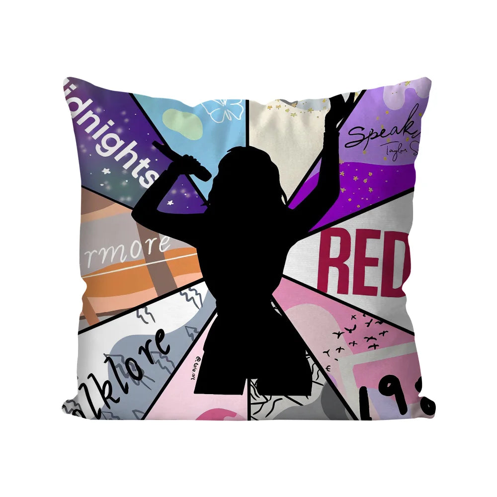 1pc T-Taylor Swifts Pillow Case Home Sofa Throw Pillow Car Cushion Throw Pillow Cover