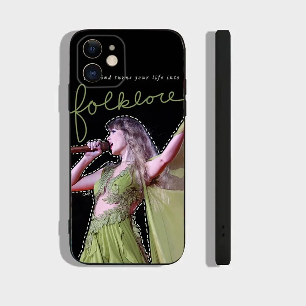 T-Taylor Singer S-Swift Phone Case For Iphone 16 15 11 13 14 Pro Max 7 8 Plus X Xr Xs Max 12mini Cover Case