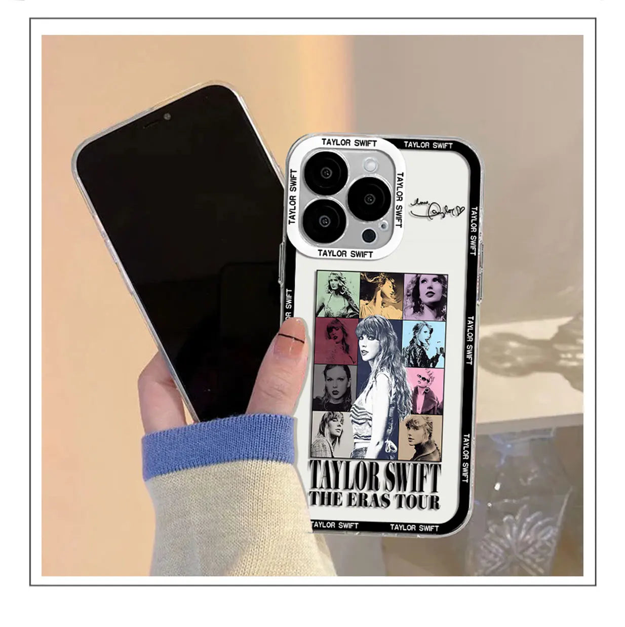 Taylor Swift iPhone 16 15 14 Mini Pro Max Transparent Cover