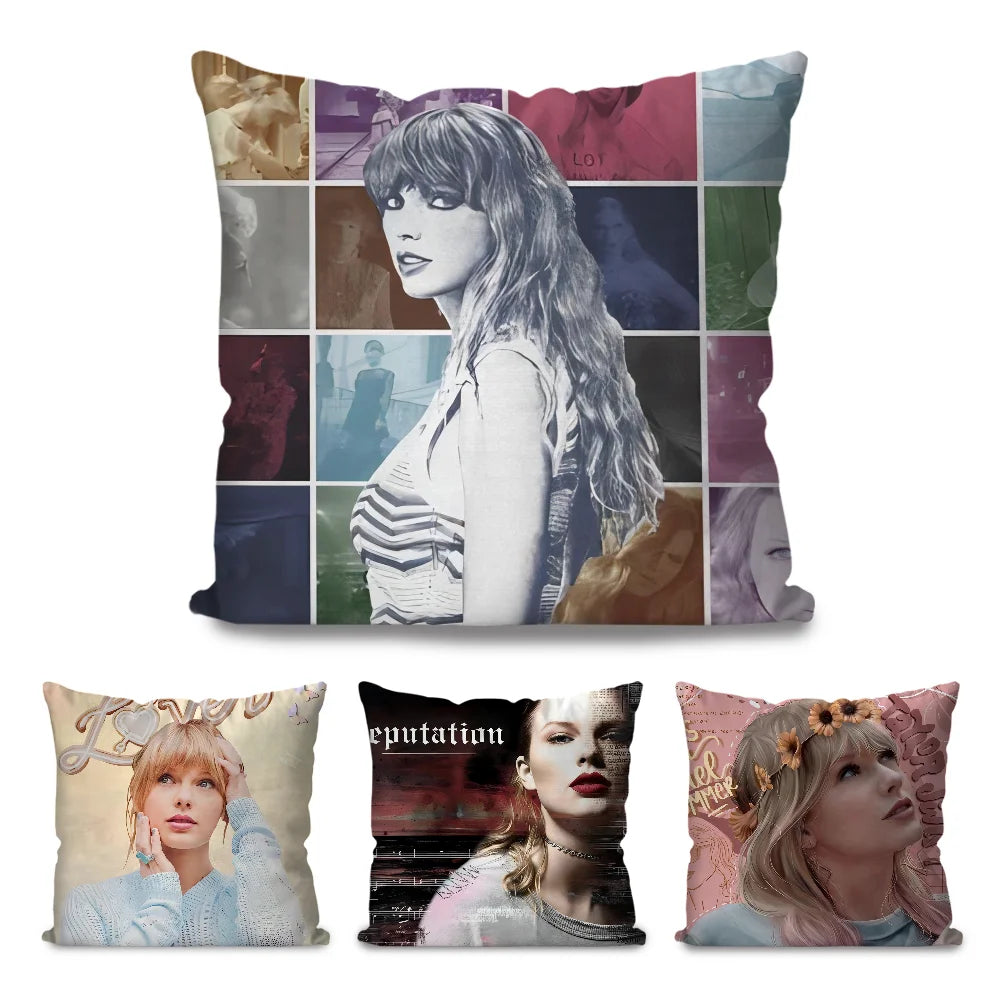 1pc T-Taylor Swifts Pillow Case Home Sofa Throw Pillow Car Cushion Throw Pillow Cover