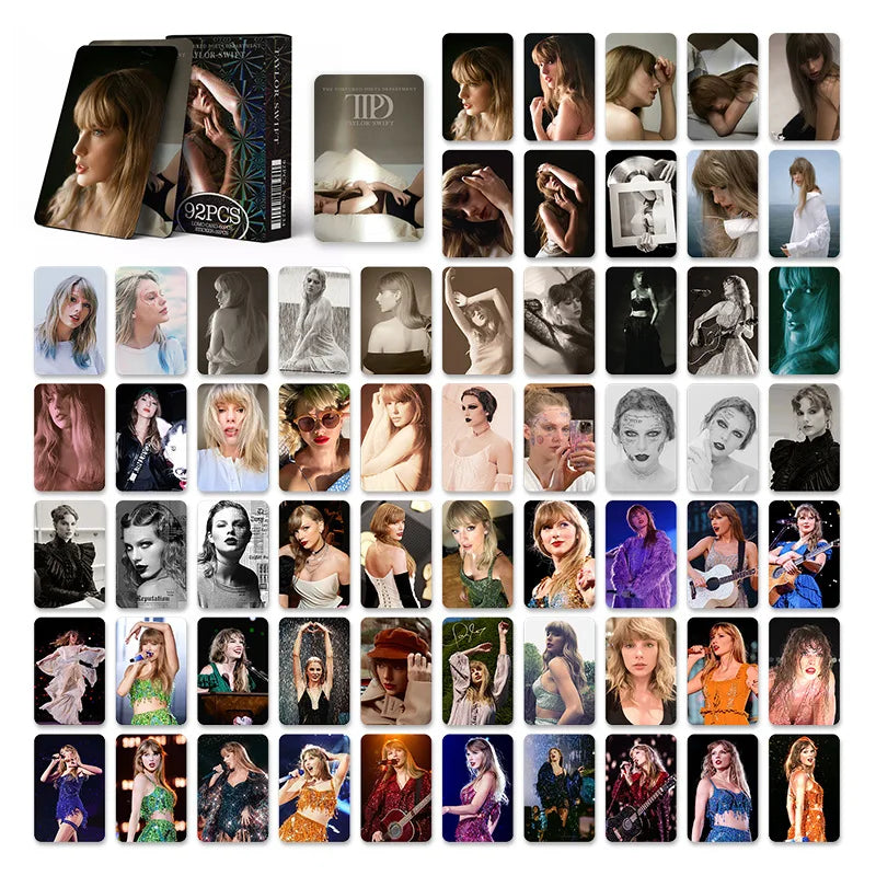 92 Pcs/Set Taylor's New Album Photo Card THE TORTURED POETS DEPARTMENT Fan Collection LOMO Card