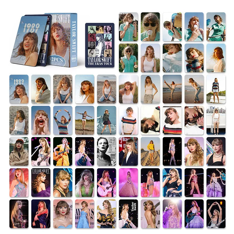 92 Pcs/Set Taylor Photo Card European American Star Album Small Card Double-sided LOMO Card Fan Collection Card Book