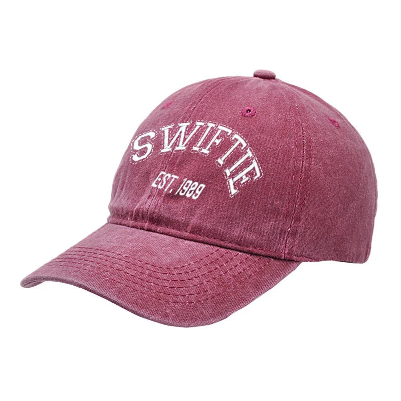 New Taylors The Swifts Baseball Caps 1989 Embroidery Hats Retro Cotton Duck Tongue Hat Outdoors Unisex for Fans Birthday Gifts