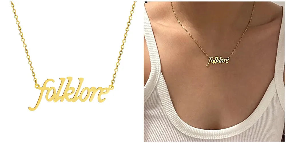 New 1989 TS version Necklace Reputation Singer Signature Fearless Speak Now Necklaces for Music Lover TS Inspired Fan Gift